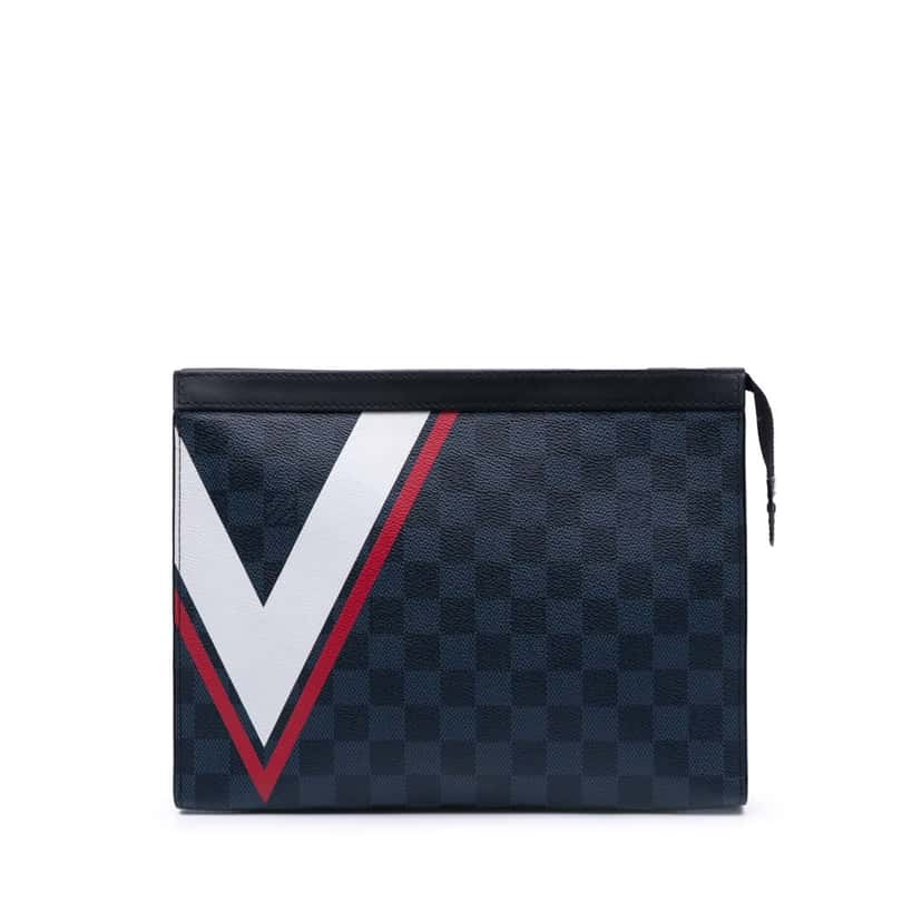 Louis Vuitton Damier Graphite Americas Cup Voyage Pouch MM Black Canvas Good condition - Front View