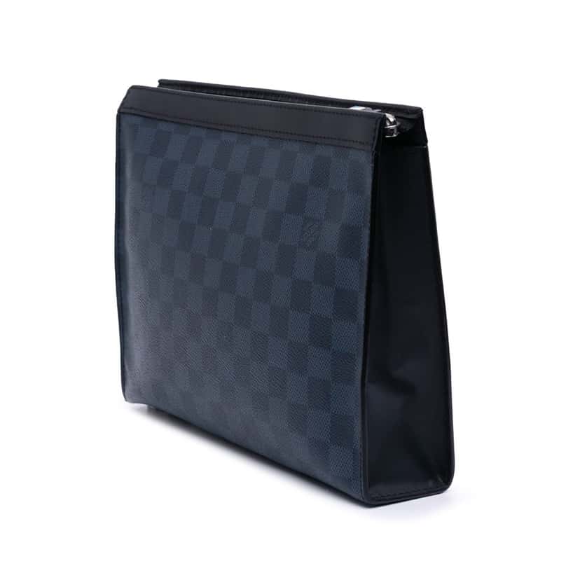 Louis Vuitton Damier Graphite Americas Cup Voyage Pouch MM Black Canvas Good condition - Back View