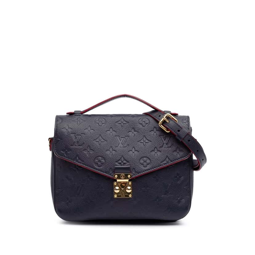 Louis Vuitton Monogram Empreinte Pochette Metis Blue Leather Good condition - Front View