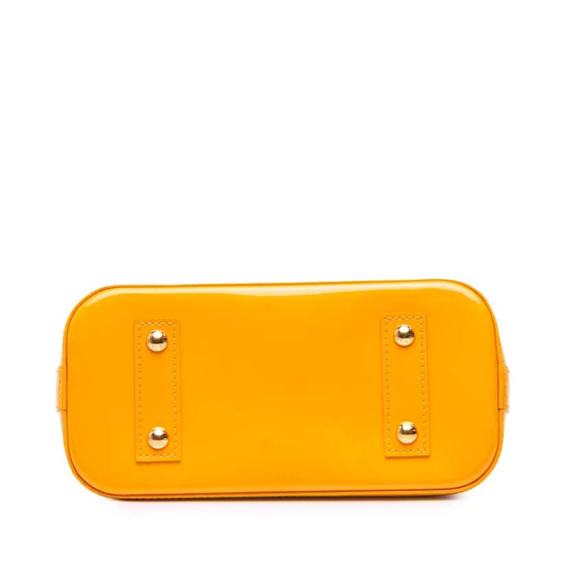 Louis Vuitton Monogram Vernis Alma BB Yellow Leather Good condition - Inside View