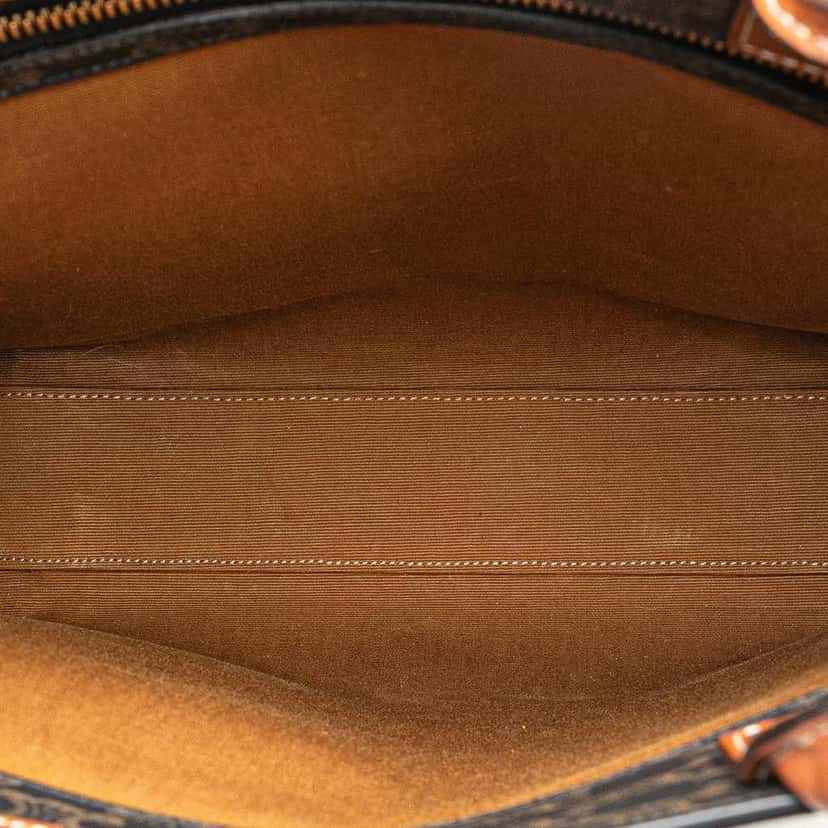 Celine Small Triomphe Coated Canvas Vertical Cabas Tote Brown Canvas Good condition - Model View