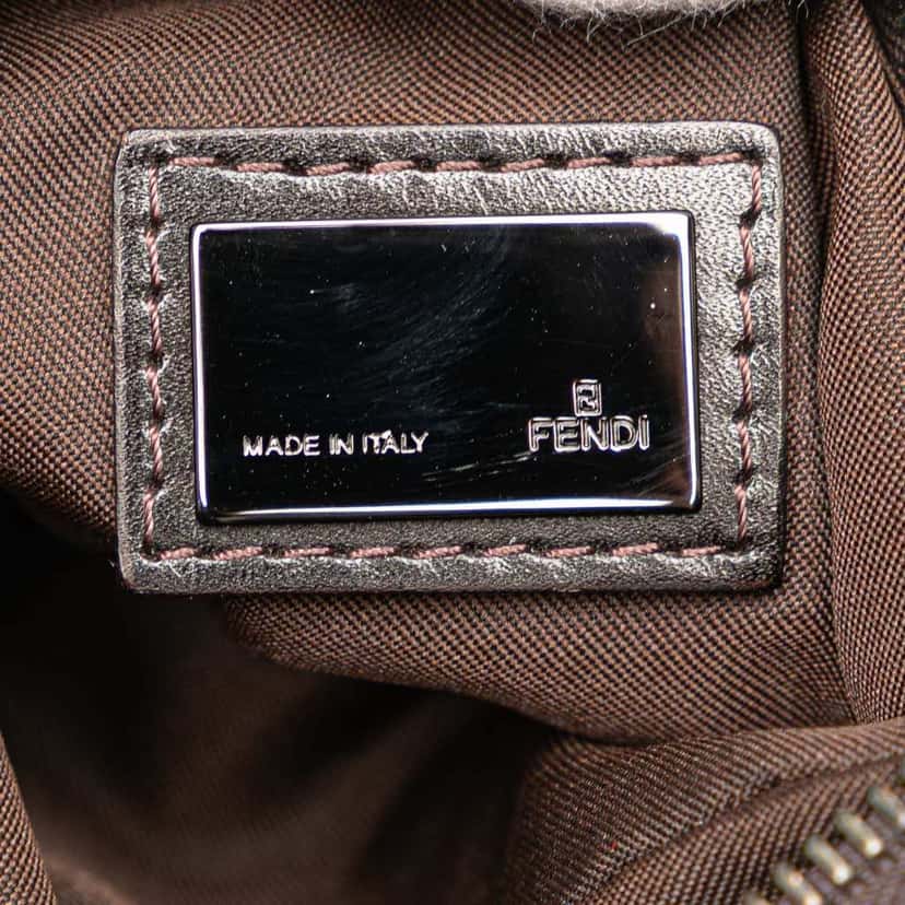 Fendi Zucca Canvas Oyster Shoulder Bag Brown Canvas Good condition - Box View