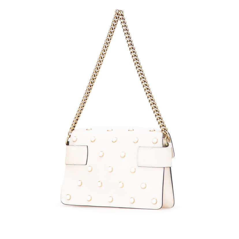 Gucci Mini Leather Queen Margaret Broadway Satchel White Leather Good condition - Back View