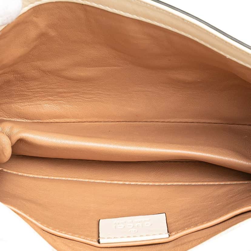 Gucci Mini Leather Queen Margaret Broadway Satchel White Leather Good condition - Model View