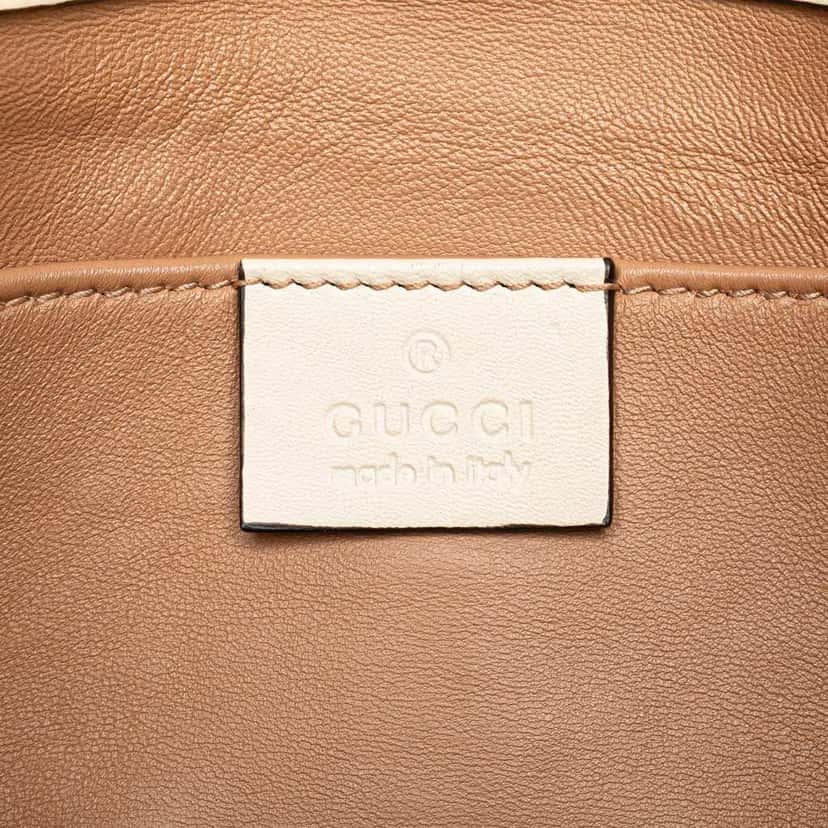 Gucci Mini Leather Queen Margaret Broadway Satchel White Leather Good condition - Box View