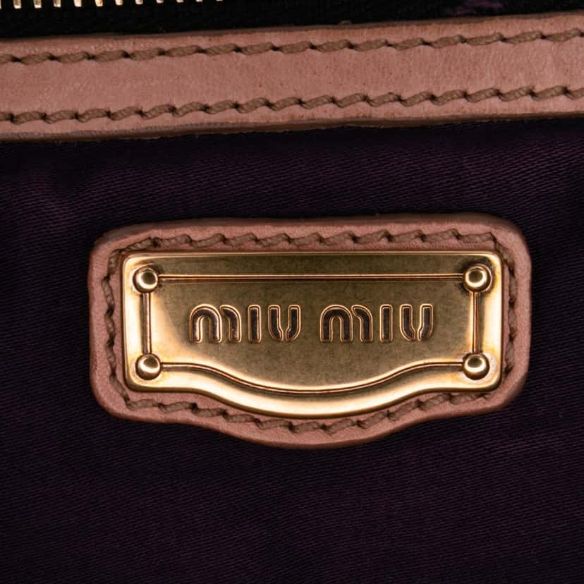 Miu Miu Leather Clutch on Strap Brown Leather Good condition - Box View