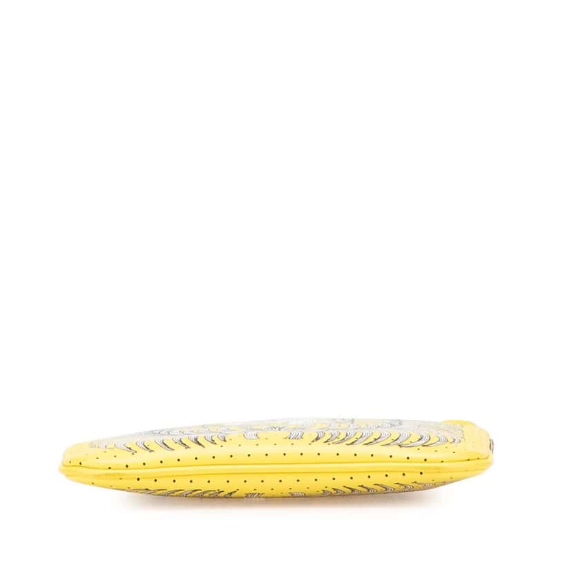 Hermès Swift Tigre Royal Bandana Carre Pocket Pouch Yellow Leather Good condition - Inside View