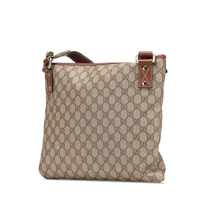 Gucci GG Supreme Web Crossbody Brown Canvas Good condition - Back View