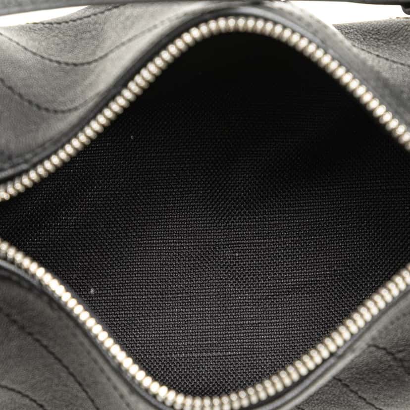 Gucci Mini Leather Blondie Barrel Shoulder Bag Black Leather Good condition - Model View