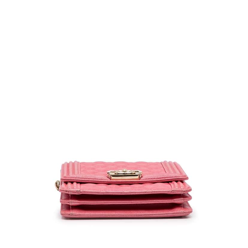 Chanel North South Boy Flap Pink Leather Very good condition - Box View