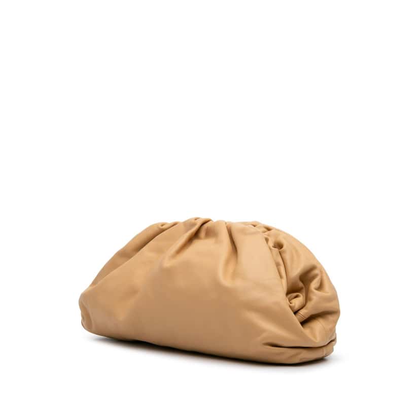 Bottega Veneta Lambskin The Pouch Brown Leather Good condition - Back View