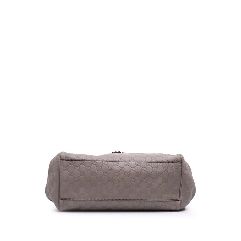 Gucci Large Guccissima Emily Chain Shoulder Bag Grey Leather Good condition - Inside View