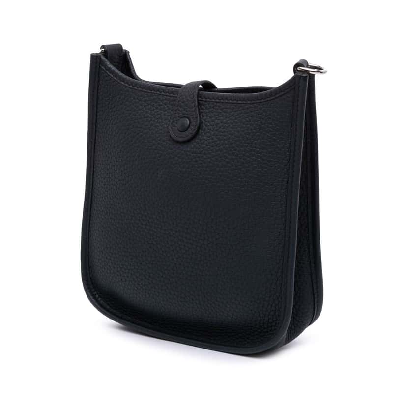 Hermès Clemence Evelyne I TPM Blue Leather Good condition - Back View