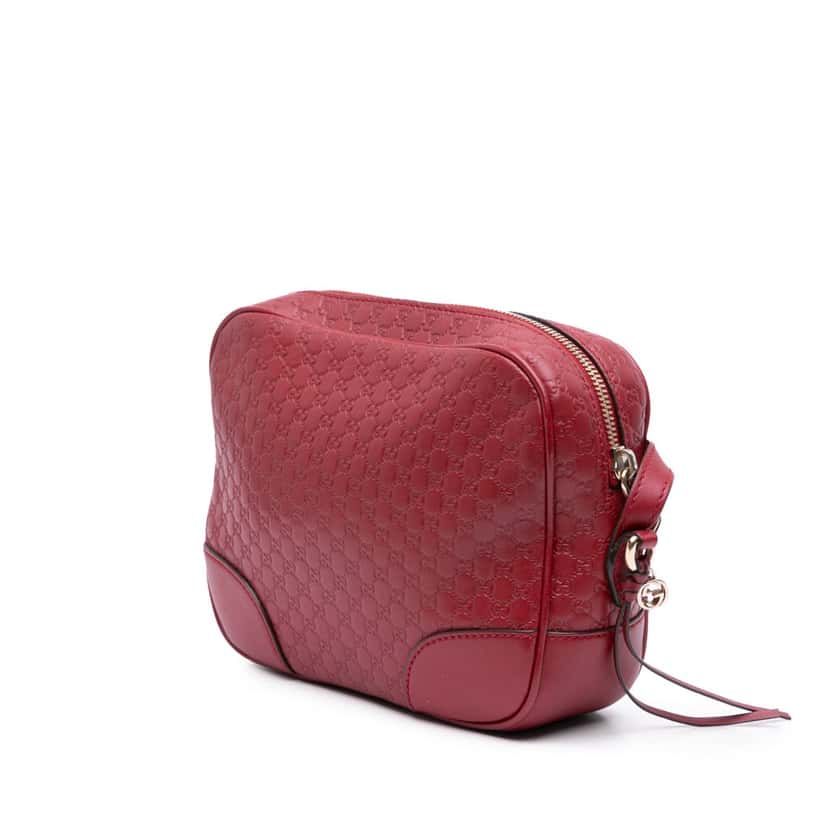 Gucci Microguccissima Bree Crossbody Red Leather Good condition - Back View