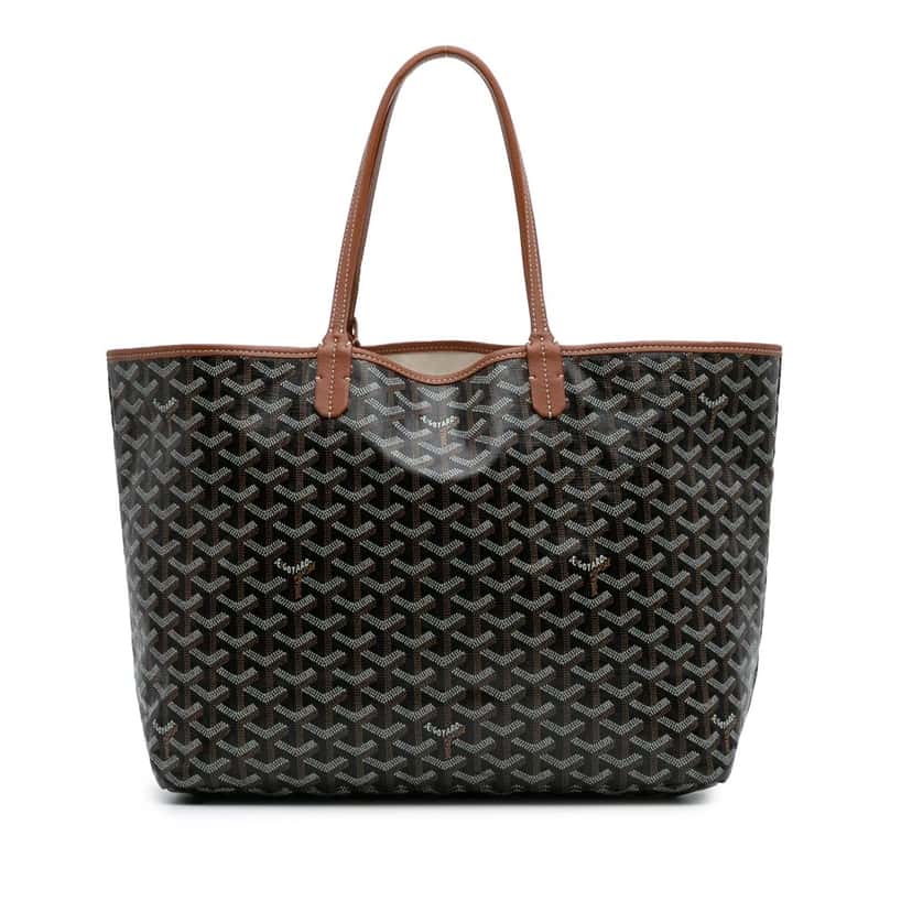 Goyard Goyardine Saint Louis PM Black Canvas Good condition - Front View
