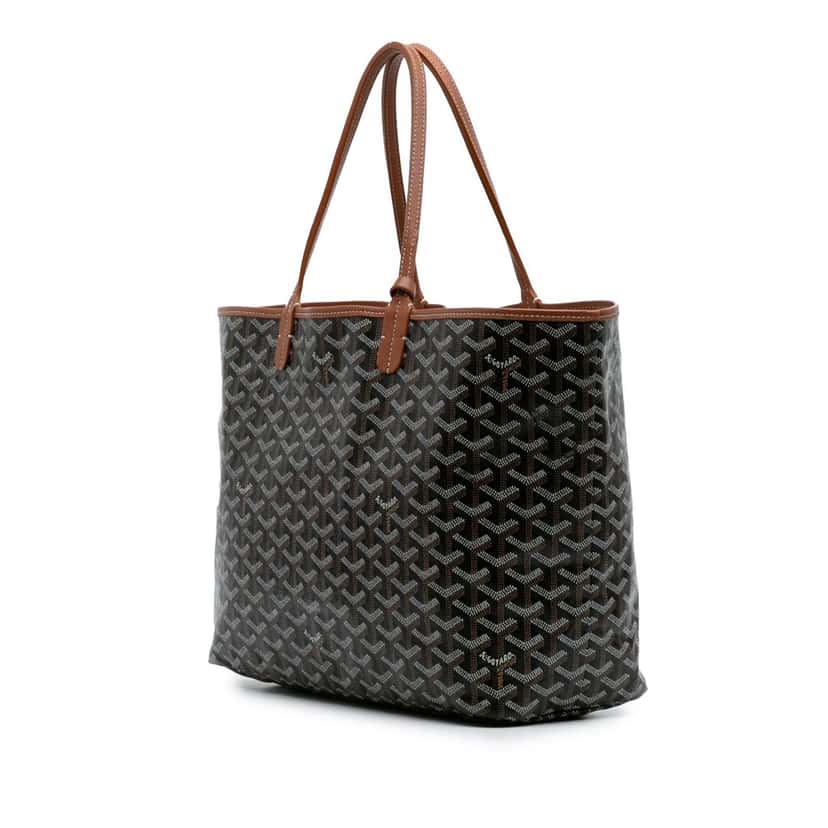 Goyard Goyardine Saint Louis PM Black Canvas Good condition - Back View