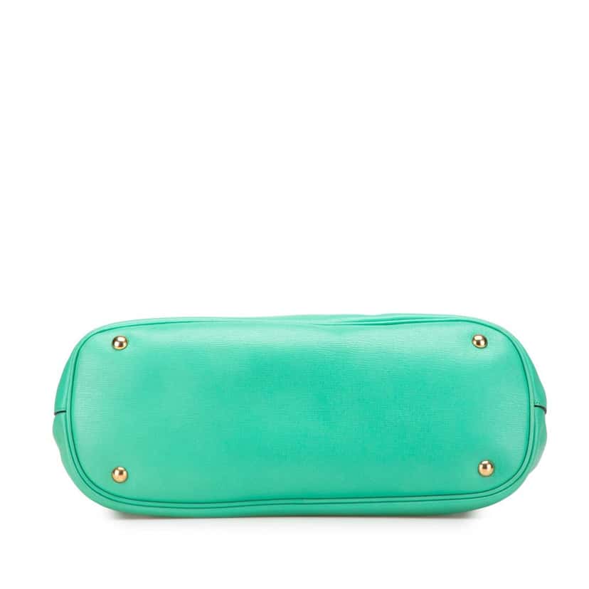Gucci Leather Bright Bit Satchel Green Leather Good condition - Inside View