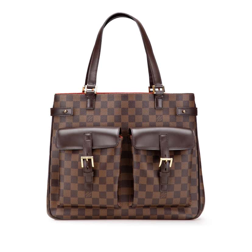 Louis Vuitton Damier Ebene Uzes Brown Canvas Good condition - Front View