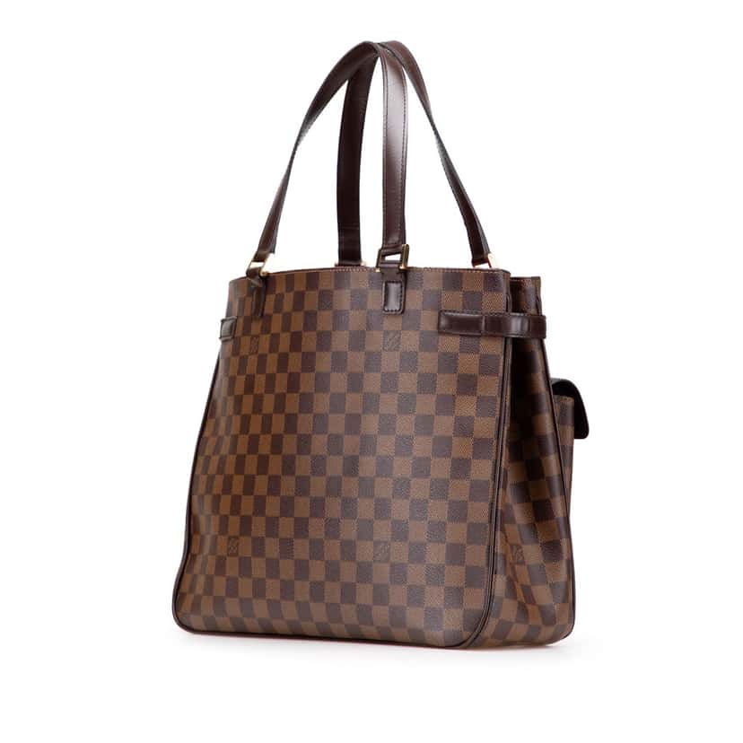 Louis Vuitton Damier Ebene Uzes Brown Canvas Good condition - Back View