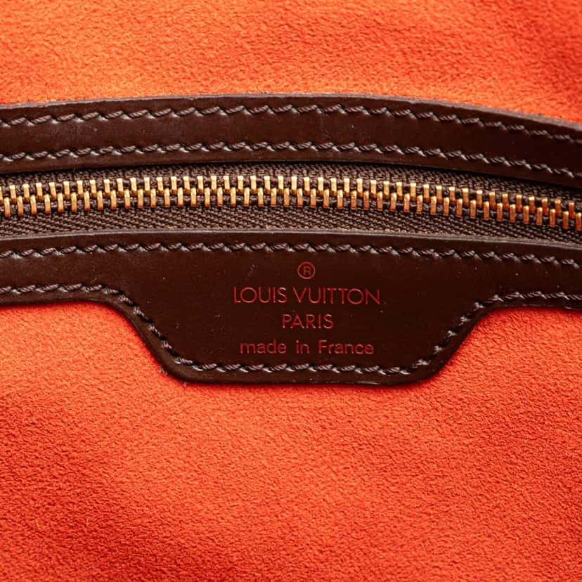 Louis Vuitton Damier Ebene Uzes Brown Canvas Good condition - Box View
