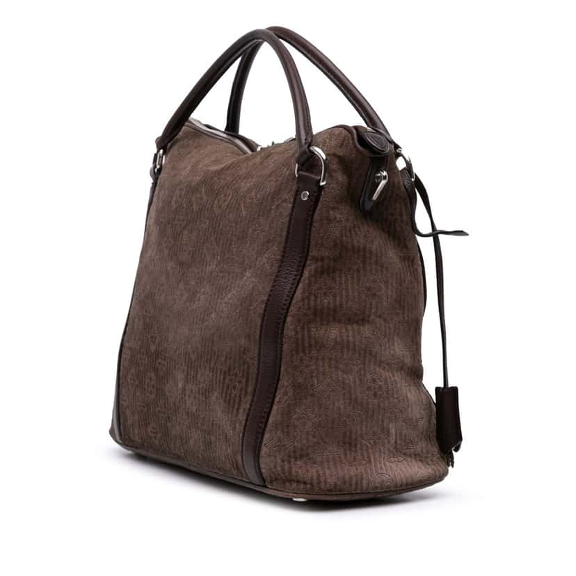 Louis Vuitton Monogram Suede Antheia Ixia PM Brown Leather Good condition - Back View