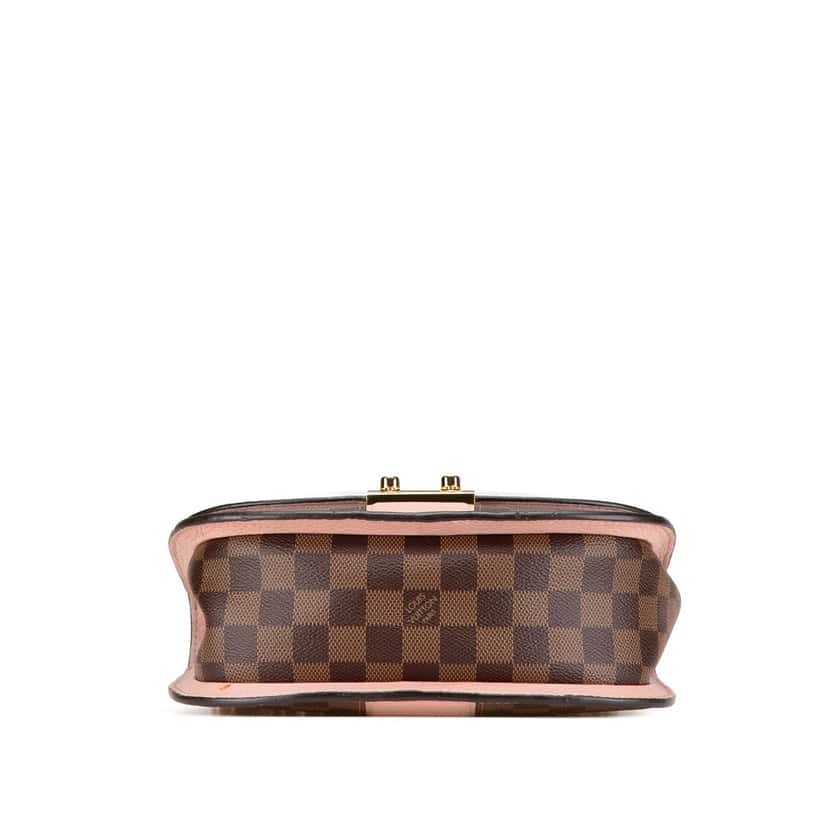 Louis Vuitton Damier Ebene Cuir Taurillon Wight Brown Canvas Good condition - Inside View