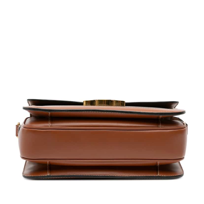 Celine Classique Triomphe Coated Canvas and Calfskin Triomphe Crossbody Brown Canvas Good condition - Inside View