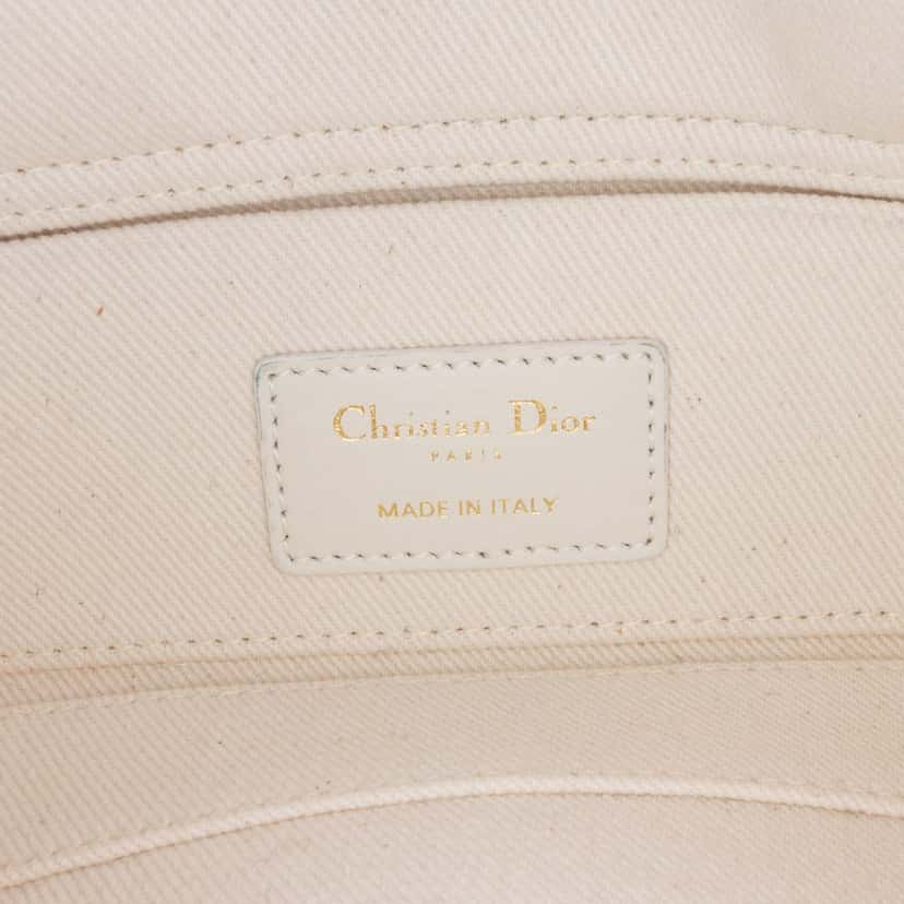 Dior Small Denim Toile de Jouy Soleil Lady D Joy White Denim Good condition - Box View