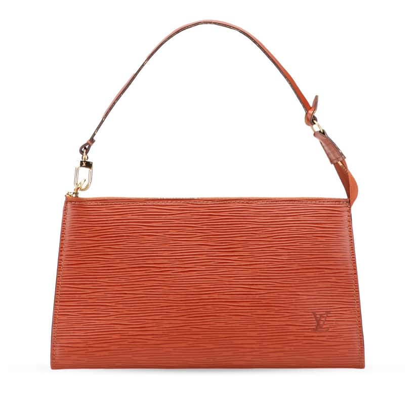 Louis Vuitton Epi Pochette Accessoires Brown Leather Good condition - Front View