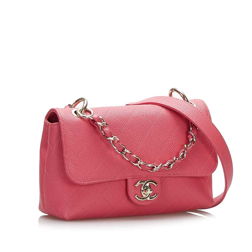 Chanel Caviar City Walk Pink Leather Very good condition - Back View