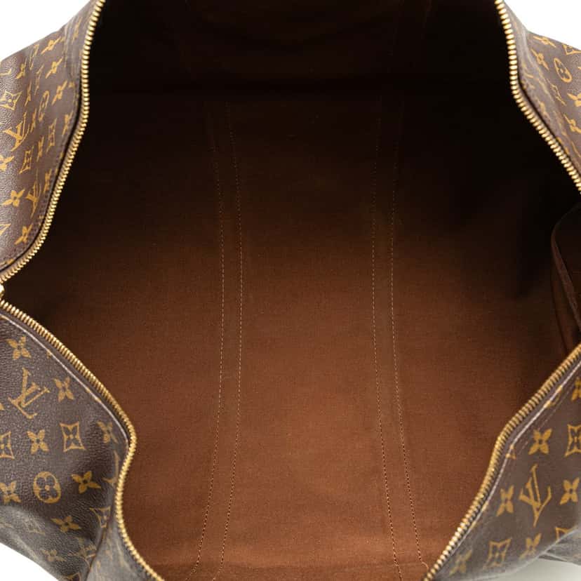 Louis Vuitton Monogram Keepall Bandouliere 60 Brown Canvas Fair condition - Model View
