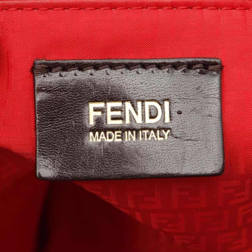 Fendi Medium Zucca Coated Canvas Roll Tote Brown Canvas Good condition - Model View