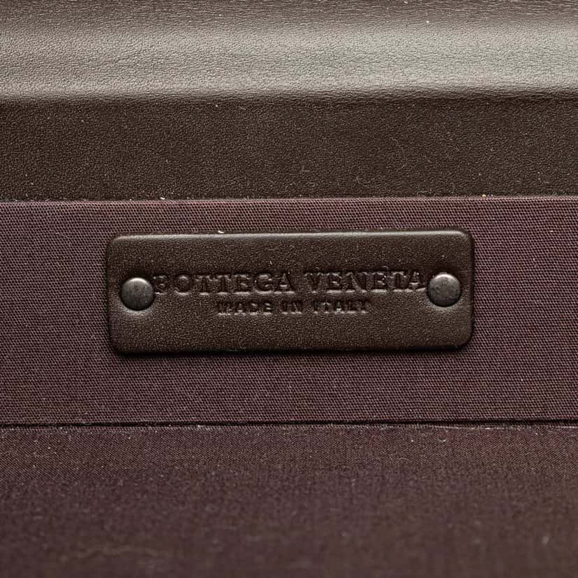 Bottega Veneta Nappa Intrecciato Attache Briefcase Brown Leather Good condition - Box View