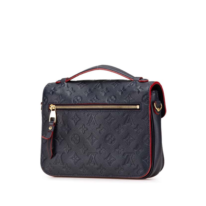 Louis Vuitton Monogram Empreinte Pochette Metis Blue Leather Good condition - Back View