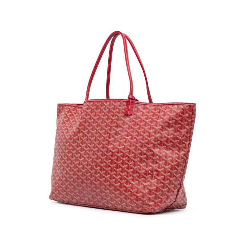 Goyard Goyardine Saint Louis GM Red Canvas Good condition - Back View