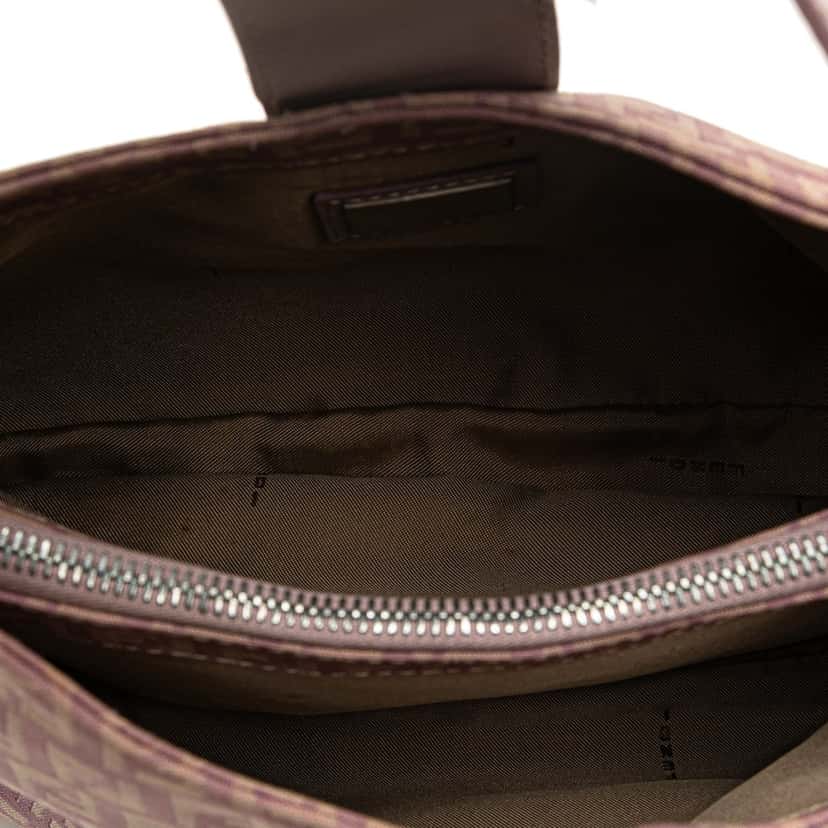 Fendi Zucchino Canvas Shoulder Bag Purple Canvas Fair condition - Box View