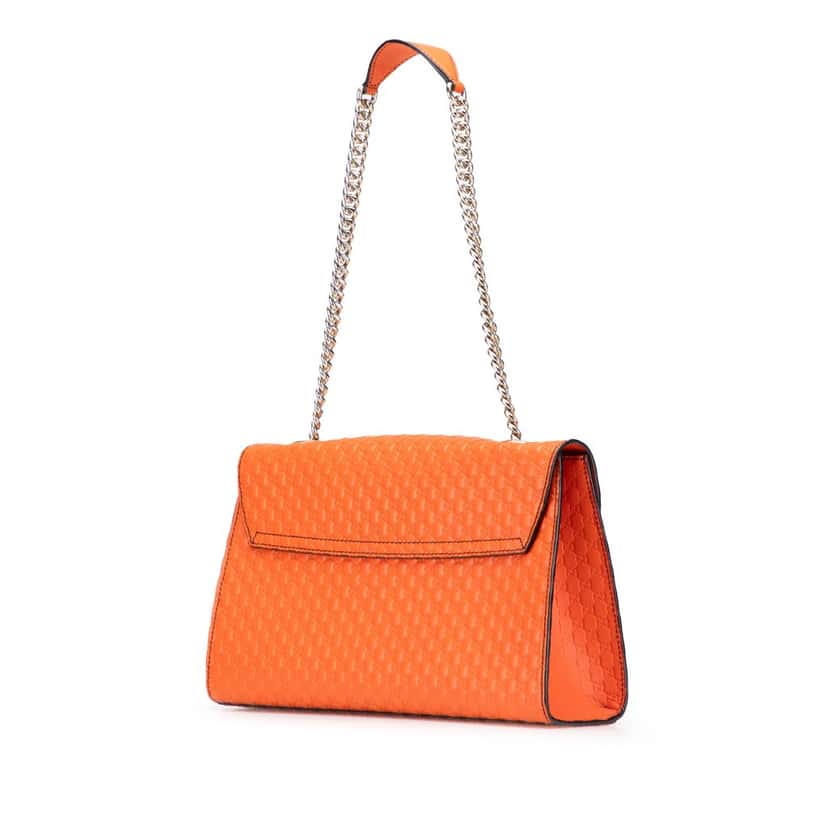 Gucci Medium Microguccissima Emily Shoulder Bag Orange Leather Good condition - Back View
