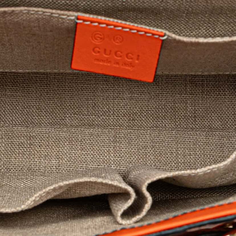 Gucci Medium Microguccissima Emily Shoulder Bag Orange Leather Good condition - Model View