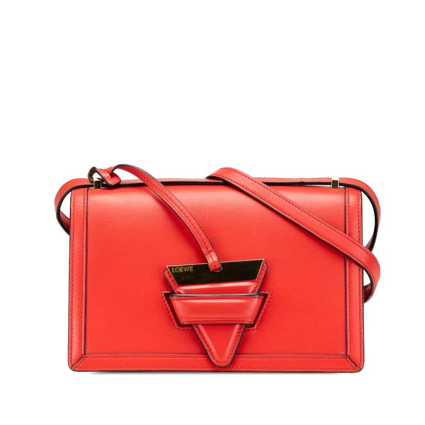 Loewe Medium Leather Barcelona Crossbody Red Leather Good condition - Front View