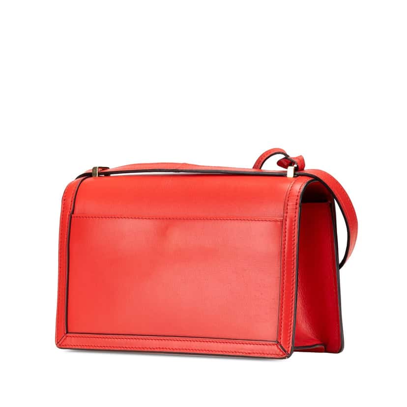 Loewe Medium Leather Barcelona Crossbody Red Leather Good condition - Back View
