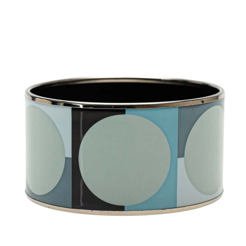 Hermès Extra Wide Enamel Bangle Blue Good condition - Inside View