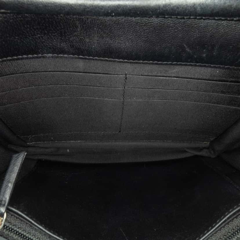 Chanel Pleated Crumpled Chevron Le Boy Wallet On Chain Black Leather Good condition - Box View