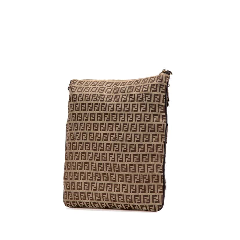 Fendi Zucchino Canvas Crossbody Brown Canvas Very good condition - Back View
