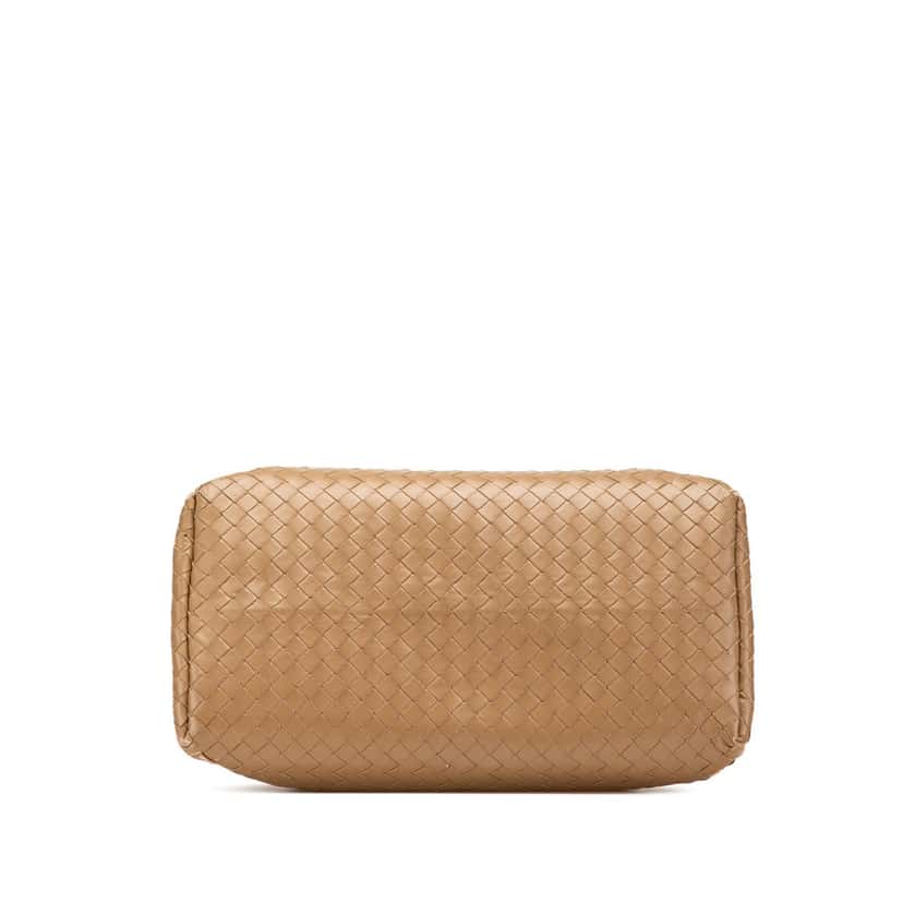 Bottega Veneta Small Nappa Intrecciato Roma Satchel Brown Leather Good condition - Inside View
