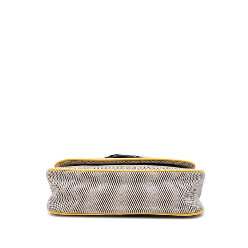 Chanel Canvas CC Camellia No. 5 Shoulder Bag Grey Canvas Good condition - Inside View