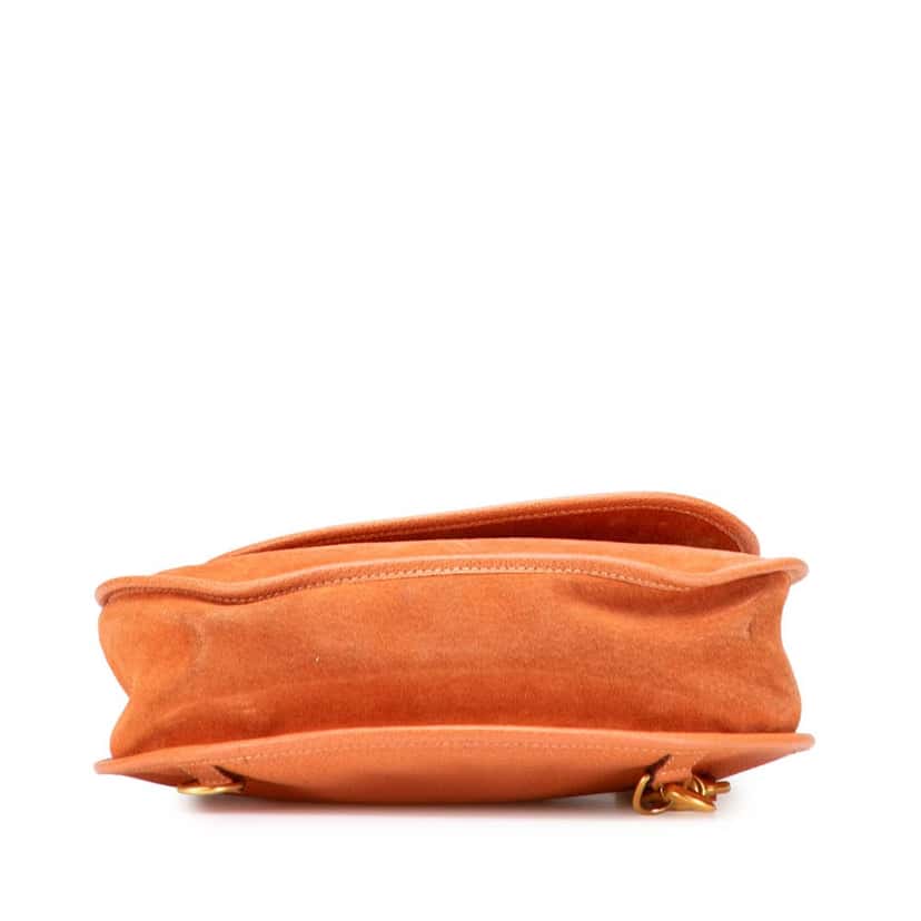 Gucci Suede Horsebit Sling Bag Orange Leather Good condition - Inside View