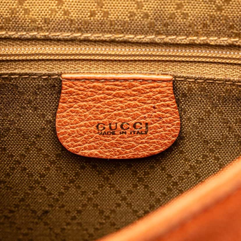 Gucci Suede Horsebit Sling Bag Orange Leather Good condition - Box View