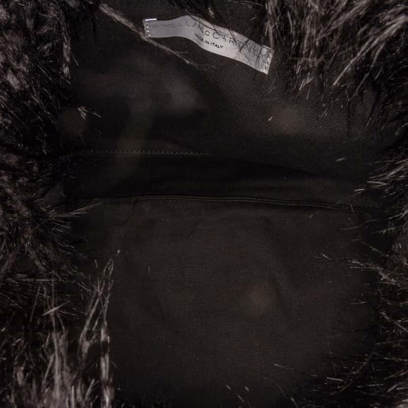 Stella McCartney x Ed Curtis Faux Fur Shoulder Bag Black Polyester Very good condition - Box View