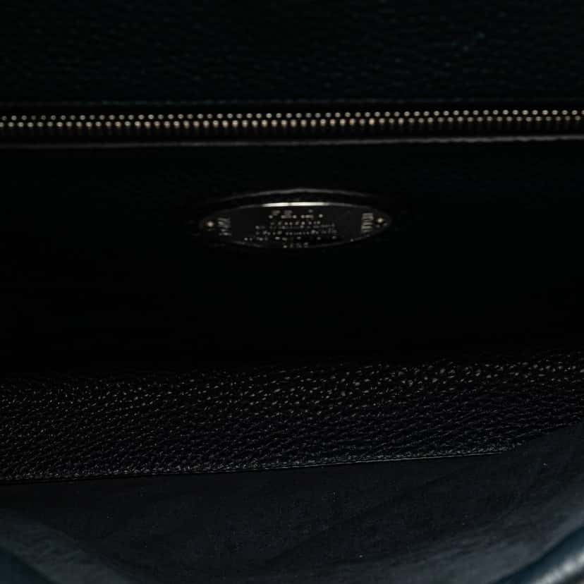 Fendi Large Leather Peekaboo Iconic Essential Faces Satchel Blue Leather Good condition - Model View