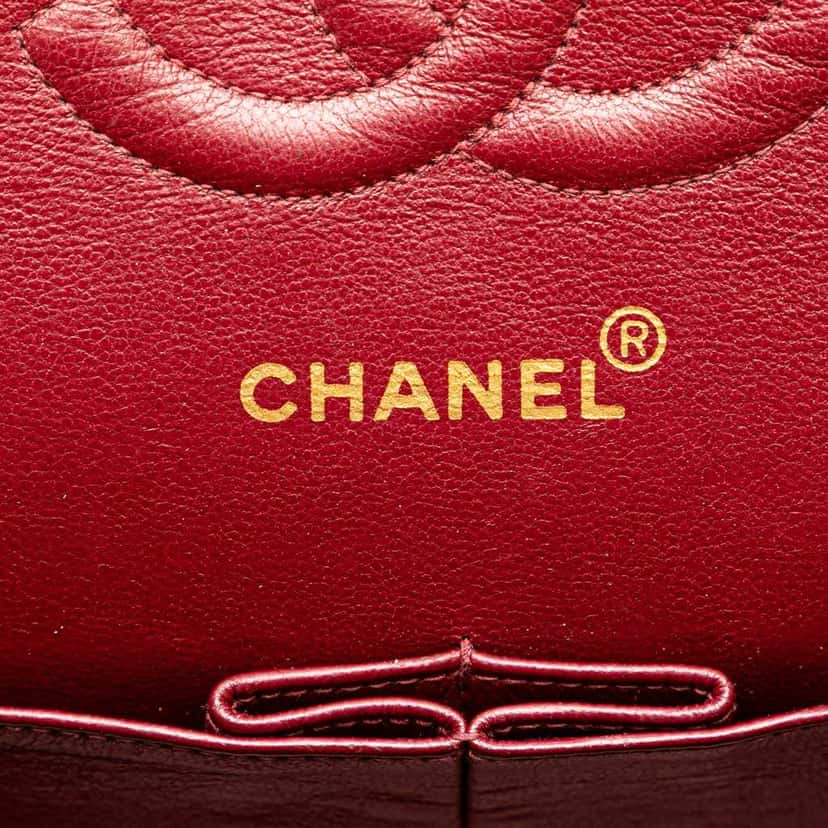 Chanel Medium Classic Lambskin Double Flap Black Leather Good condition - Box View